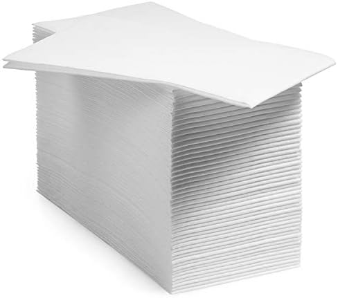BloominGoods Tek Kullanımlık Banyo Peçeteleri / Keten Havlular / Kumaş Benzeri El Doku Kağıdı, Beyaz, 12 x 17 (1000'li Paket)