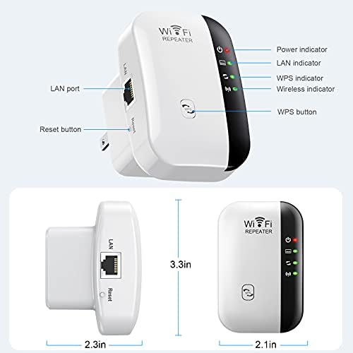 WiFi Genişletici Sinyal Güçlendirici kadar 2640sq.ft Yeni Nesil, Kablosuz İnternet Tekrarlayıcı, Ethernet Portlu Uzun Menzilli