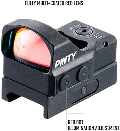 Pinty Pro 3.5 MOA kırmızı nokta görüşü ile Dahili Picatinny Weaver Rail Mini Kırmızı Nokta Refleks