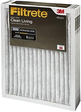 Filtre Beton Temiz Yaşam Temel Toz AC Fırın Hava Filtresi, MPR 300, 20 x 30 x 1-inç, 6-Paket