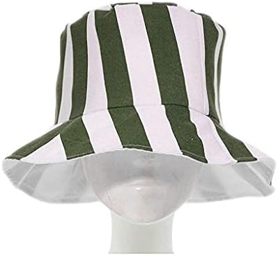 Unisex dikey çizgili kova şapka Packable moda balıkçı kap güneş şapka Cosplay Anime