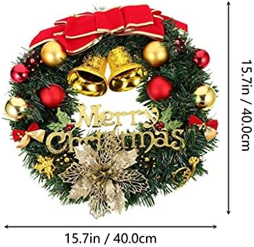JJKFQ 1 adet Noel Kapı Çelenk Noel Duvar Çelenk Noel Çelenk (Renk: Bir, Boyutu: 15.72X15.72X3.14 inç)