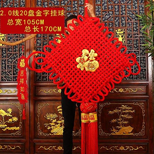 Yeni Yıl Dekorasyon Çince Düğüm Püskül Geleneksel Kırmızı Uğurlu Fu Ev Ofis Dekorasyon için Uygun