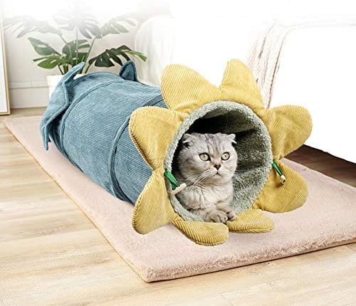 Shipenophy Kedi Tüneli, kedi Tüneli Oyuncak Debossing Etkisi Pet İnteraktif Tünel Katlanabilir Kitty Tünel Katlanabilir Pet