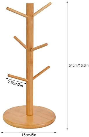 Tezgah için 2 Adet Kahve Kupa Ağacı Tutucu, Tezgah için ANMEİSH Bambu Kupa Ağacı Standı, Ayrıca Bilezik Takı Tutucu olarak,