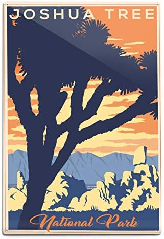 Joshua Tree Ulusal Parkı, Kaliforniya, Litografi (12x18 Sanat Baskı, Seyahat Poster Duvar Dekor)