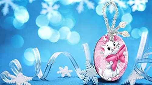 2021 Noel Süsler, noel Ağacı Süsler Seramik Asılı Porselen Kolye Aristocats Marie Süs Kedi Pembe Noel Aile Partisi Dekorasyon