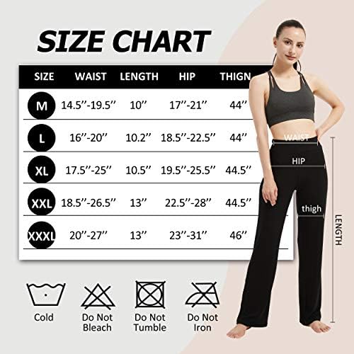 FELEMO Boot Cut Yoga Pantolon Kadınlar için Gevşek Fit Karın Kontrol Yüksek Bel Eşofman Altı, M-3XL