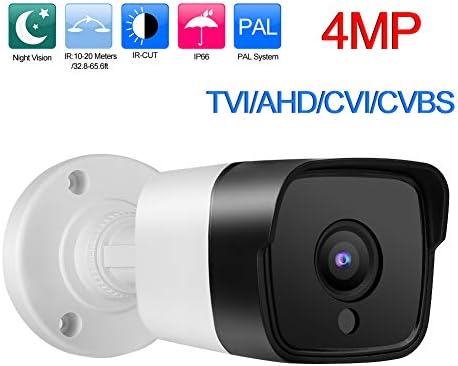 Anti-Hırsızlık için Tgoon TVI/AHD/CVI/CVBS Kamera IP66 Yağmur Geçirmez Güvenlik Plastik Gövde (4MP PAL Formatı)