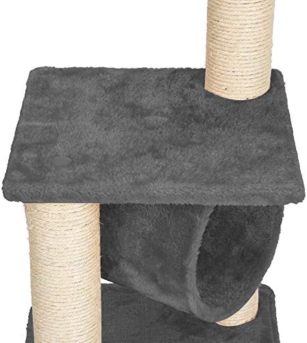 UB 36 inç Istikrarlı Kedi Ağacı Pet kedi Tırmanma Çerçeve Kedi Tırmanmaya Tutucu Kedi Kulesi Gri, 11. 8x11. 8x36