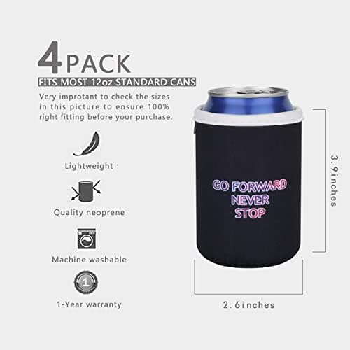 Premium Neopren Standart Can Kollu 4 adet Paketi Can İzolatörler Soğutucu Tutucu 12 oz Bira Can Cilt Kapakları Gizlemek için