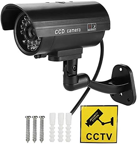 Sahte Güvenlik Monitörü, 3-6 Ay Çalışma Siyah Ofis Flaş LED Anti-Hırsızlık Kukla Kamera güvenlik kamerası, Süpermarket Otoparkı
