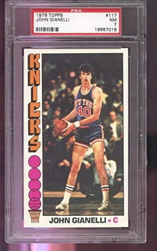1976 Topps 117 John Gianelli Knicks NM PSA 7 Dereceli Basketbol Kartı 1976-77