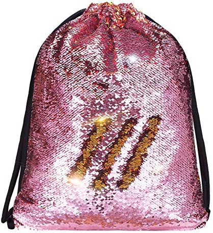 Alritz Mermaid Pullu İpli Çanta Geri Dönüşümlü Pullu Dans Çantaları Spor Sırt Çantaları Kızlar Çocuklar için