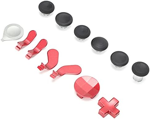 Rosvola Oyun Denetleyicisi Düğmesi Kürekler Seti, Metal + Silikon Aksesuarları Tamir Kiti Paket Pürüzsüz Standart Boyutu için