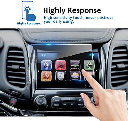LFOTPP Araç Navigasyon Ekran Koruyucu ıçin 2014-2018 2019 2020 Chvey Impala 8 İnç MyLink, Temperli Cam 9 H Sertlik Araba Bilgi-Eğlence