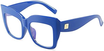 Büyük boy kare gözlük kadın erkek kalın çerçeve Punk gözlük moda mavi ışık engelleme okuma gözlüğü