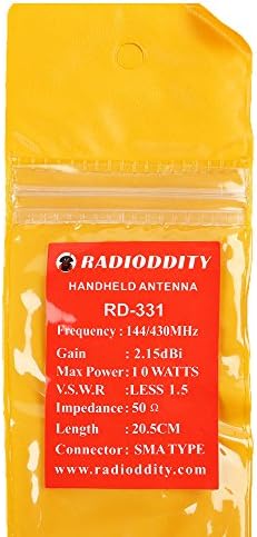 Radioddity RD - 331 SMA-Erkek Yüksek Kazanç Dual Band El Anten için Radioddity GD-77 GD-77S Walkie Talkie, VHF / UHF 136-174
