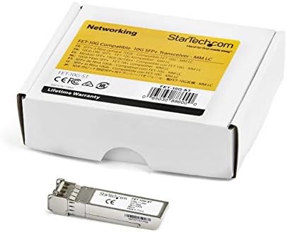 StarTech.com Cisco FET-10G Uyumlu SFP + Modülü-10GBase-USR Fiber Optik Alıcı-Verici (FET-10G-ST)
