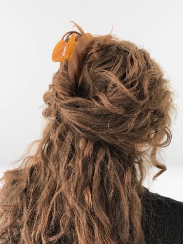 Le Loop Hair Claw Clip, Hareket Halinde Klips, Çevre Dostu Selüloz Asetat, İnce ve Kalın Saçlar için Kaymaz, Kadınlar için