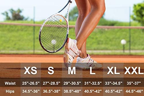 Yogipace kadın UV Koruma 17 Uzun Tenis Koşu Golf Skort Aktif Etek