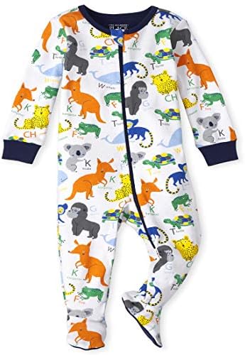 Çocuk yeri bebek ve yürümeye başlayan çocuk ABC hayvan rahat uygun pamuk tek parça pijama