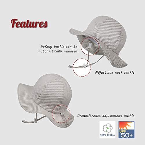 Amı & Lı tots Unisex Çocuk Ayarlanabilir Geniş Ağız Güneş Koruma Şapka UPF 50 Sunhat için Bebek Kız Erkek Bebek Çocuk Yürüyor