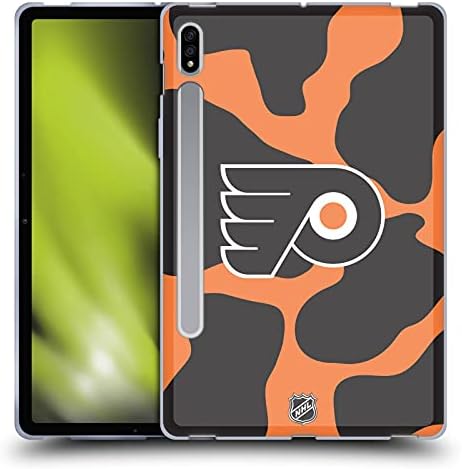Kafa Durumda Tasarımlar Resmen Lisanslı NHL İnek Desen Philadelphia Flyers Yumuşak Jel Kılıf Samsung Galaxy Tab ile Uyumlu