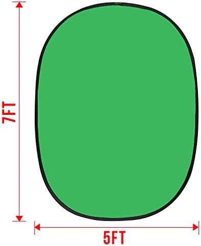 Koopro 5’×7 ' Katlanabilir Büküm Arka Plan Çift Taraflı Pop Up Flex Arka Planında Chroma Mavi & Yeşil Portre Ekran Profesyonel