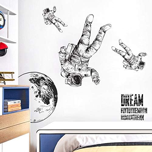 Astronot Duvar Sticker Çıkarılabilir Büyük Spaceman Duvar Çıkartması Kreş Dekor Hediye Çocuklar ıçin Erkek Kız Yatak Odası