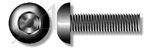 (2500pcs) 3/8-16 X 2-1 / 2 Güvenlik Makine Vidaları Düğme Kafası Altıgen Soket Pimi Alaşımlı Çelik Düz ABD'de Aspen Bağlantı