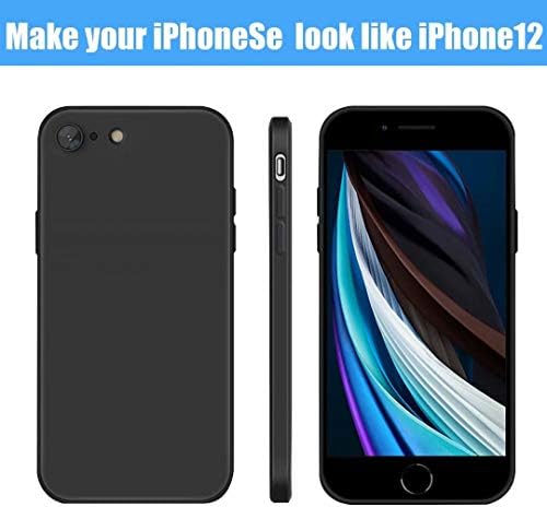 IPHONE SE ile Uyumlu Sıvı Silikon Kılıf, iPhone SE Kılıfı iPhone 12'ye Benziyor, Çizilmez Telefon Kılıfı Koruyucu, Erkekler