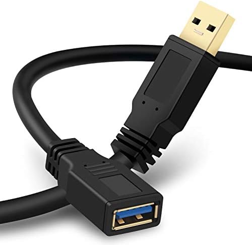 Kısa USB 3.0 Uzatma Kablosu 2 ft, NC XQİN USB 3.0 Süper Hızlı Tip A Erkek-Dişi USB Uzatma Kablosu USB Flash Sürücü, Kart Okuyucu,